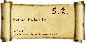 Svecz Katalin névjegykártya