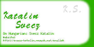 katalin svecz business card
